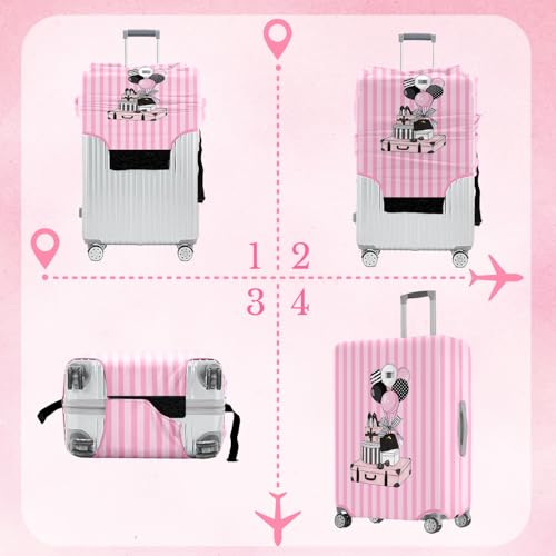 Travel Luggage Cover Washable Elastic Gift Box and Balloon Travel Suitcase Cover Anti-scratch Suitcase cover Fits 18-20 Inch Luggage Cover - color: Luggage cover-25, size: S(18-20in)