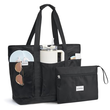 G4Free Beach Bag, Waterproof Beach Tote Pool Bags for Women - color: Black, size: 35L
