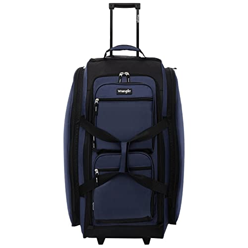 Wrangler Wesley Rolling Duffel Bag, Navy Blue, Large 30-Inch - color: Navy Blue