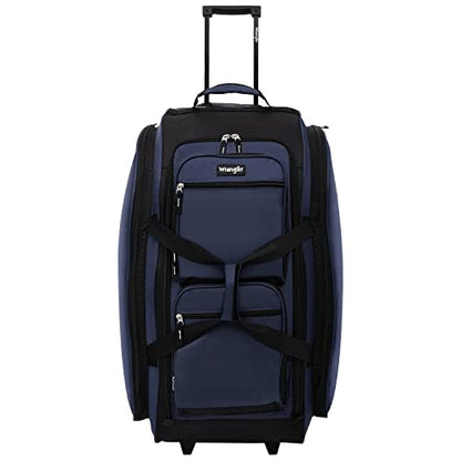 Wrangler Wesley Rolling Duffel Bag, Navy Blue, Large 30-Inch - color: Navy Blue