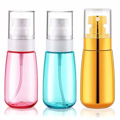 Cosywell Fine Mist Spray Bottle 3 Pack 2oz 60ml Travel Spray Bottle - color: Gold+Green+Pink, size: 2 oz