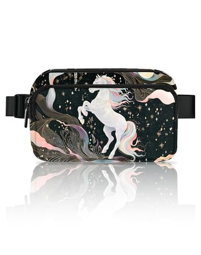 Fanny Pack 여행용 벨트 백 Everywhere 크로스바디 백 여성용 허리 팩 조절 가능한 스트랩 방수, 실버, 패션 - color: 실버
