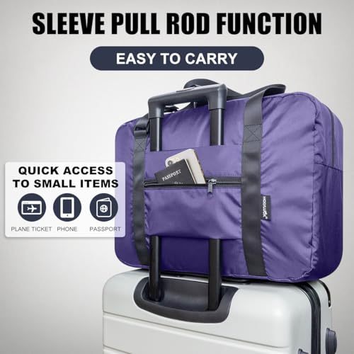 Duffle Bag for Travel Foldable Personal Item Travel Bag, 40L, Purple - color: Purple, size: 40L