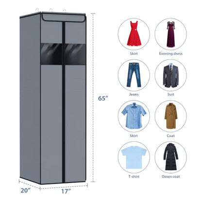 Zilink Long Dress Garment Bag Formal Gowns Gown Garment Bag 65 in, Grey - color: Grey, size: 65"-1 Pack
