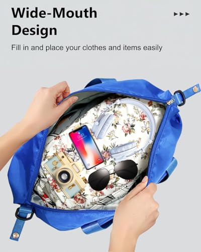 Foldable Travel Bag,Travel Duffle Bag,Foldable Duffle Bag for Travel - color: Blue