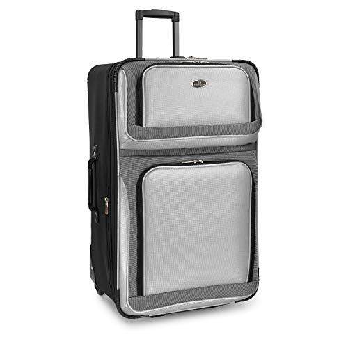 U.S. Traveler New Yorker Lightweight Expandable Rolling Luggage, Gray, 4-Piece Set - color: Gray, size: 4-Piece Set (15/21/25/29)