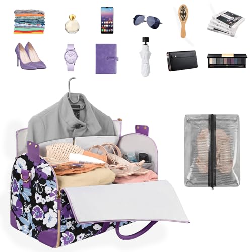 Carry On Garment Bag for Women, Convertible Garment Bag for Travel - color: Floral, style: Tote