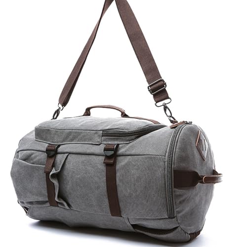 IT'SCARL Mens backpack, Large backpack for travel, Carry-on, canvas bag, 17 inch computer waterproof back pack(grey) - color: Grey