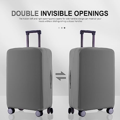 Travel Luggage Cover - Scratch-Resistant Fit 19-31 Inch Suitcase Protector (Slate Gray, L(26-27 inch)) - color: Slate Gray, size: 26-27 inch
