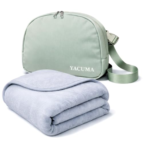 Travel Blanket Airplane, Soft 40" x 60" Flannel Travel Blanket, Lightweight Compact Blanket for Flights, Car Trips, Home & Office, Includes Carrying Pouch, Grey - color: Grey