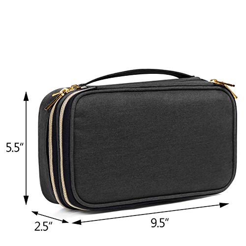 Teamoy Travel Jewelry Case Organizer Storage Box for Women, Black - color: Black