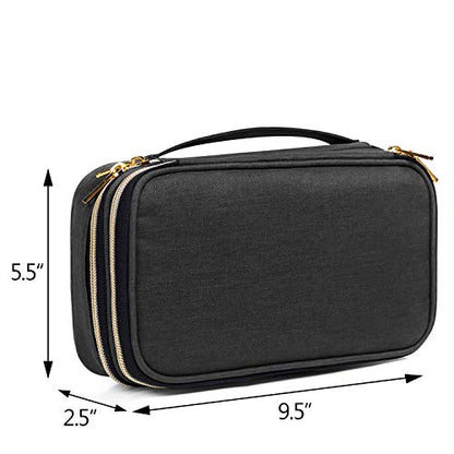 Teamoy Travel Jewelry Case Organizer Storage Box for Women, Black - color: Black
