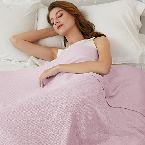 AmyHomie Cooling Blanket Queen Size 90"x90", 100% Rayon Derived from Bamboo - color: Light Purple, size: Queen (90"x90")