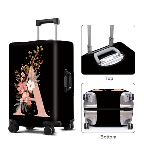 Letter A Luggage Cover Washable Suitcase Protector Anti-scratch Suitcase cover Fits 28-30 Inch Luggage L - color: Letter A, size: L(28-30inch suitcase)