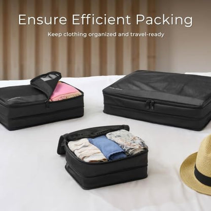 Briggs & Riley Travel Essentials Check In Compression Packing Cube Set - color: Orange, size: Checked
