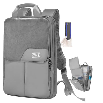 ZINZ Slim & Expandable Laptop Backpack 15.6 16 17 inch,Grey - color: G01y01