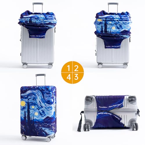 Travelkin 여행 가방 Tsa 승인 여행 가방 커버 프로텍터, Galecy, Galecy Galaxy - color: Galecy, size: XL(29-32inch suitcase)