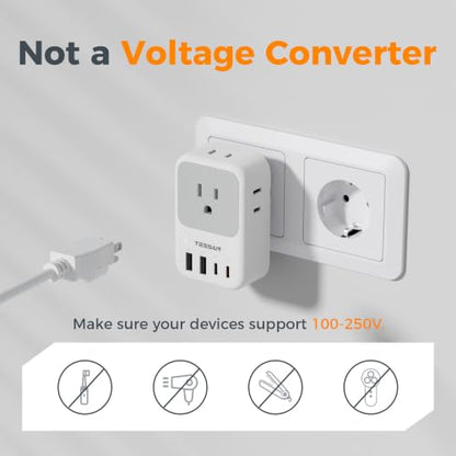 TESSAN All European UK Travel Plug Adapter Kit, PD 20W