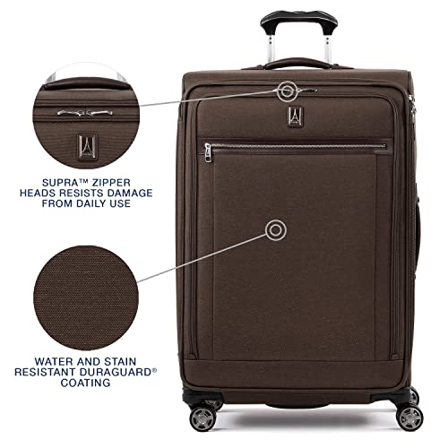 Travelpro Platinum Elite Checked Luggage Spinner, Espresso, 29-Inch - color: Rich Espresso Brown, size: Checked-Large 29-Inch