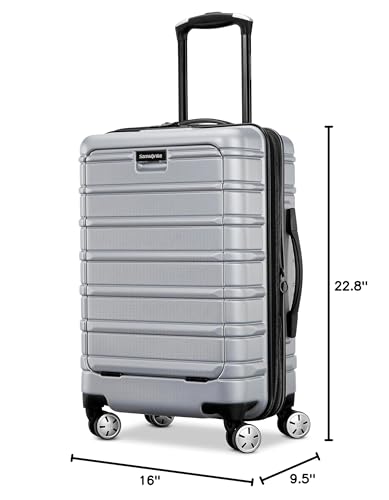 Samsonite Omni 2 PRO Hardside Expandable Luggage with Spinners, Arctic Silver, Carry-on - color: Artic Silver, size: Pro Carry-on Spinner