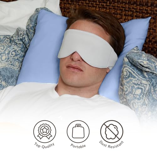 Happyluxe Travel Pillow for Airplanes | USA Made Small Pillows for Sleeping - color: Serenity Blue