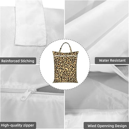 Leopard Travel Laundry Bag Washable Dirty Clothes Bag for Gym - color: Leopard