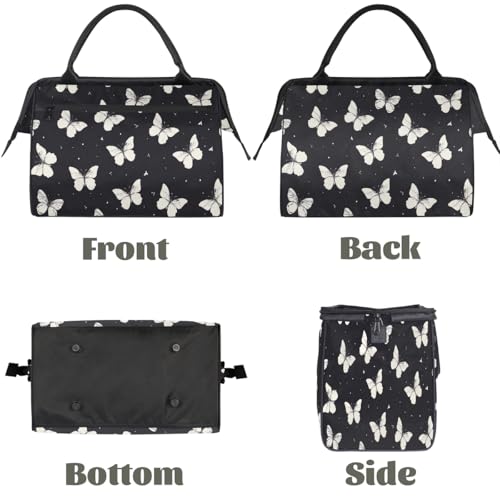 Butterfly Weekender Overnight Bag for Women Travel Gym Sport - color: D 016