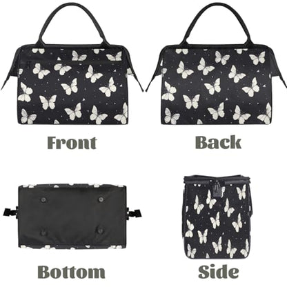 Butterfly Weekender Overnight Bag for Women Travel Gym Sport - color: D 016