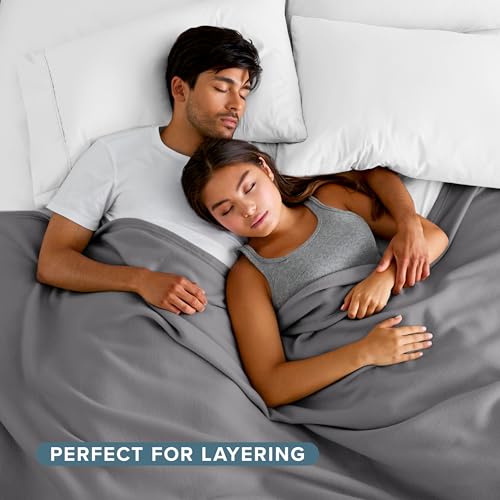 Bare Home Polar Fleece Blanket (Throw, Grey) | Premium Fleece, Warm & Cozy, Lightweight Blanket for Bed, Sofa, Camping, Travel and Cold Nights - color: 05 - Grey, size: Throw