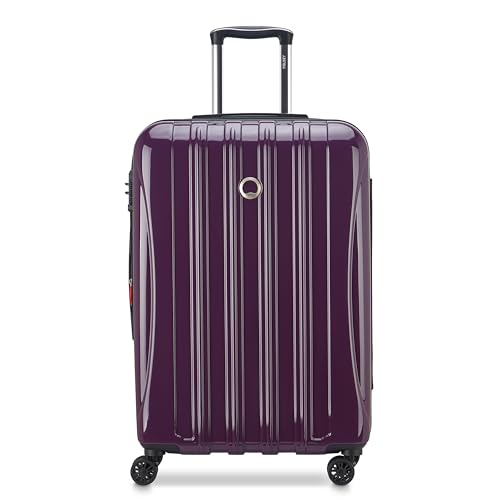 DELSEY Paris Helium Aero, 24 Inch Checked-Medium Luggage, Plum - color: Plum, size: Checked-Medium 24 Inch