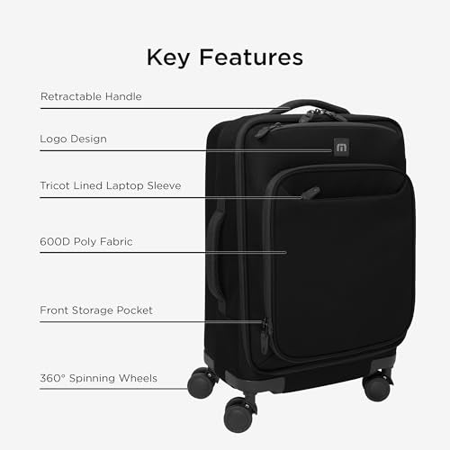 TravisMathew Quad Carry-On Spinner TMB400, Black - color: Black