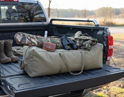 DoYiKe Extra Large Canvas Travel Duffle Bag,Military Tent Duffel Storage - color: Armygreen, size: 150L