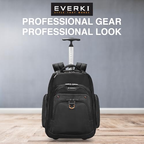 EVERKI Atlas Wheeled Laptop Rolling Backpack for Men & Women, Black - 30L - size: Atlas Original - 30L