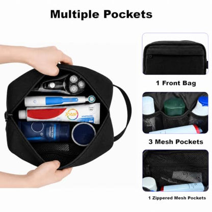 Travel Toiletry Bag,Toiletry Bag for Men,Hanging Toiletry Organizer Dopp Ki - color: Black