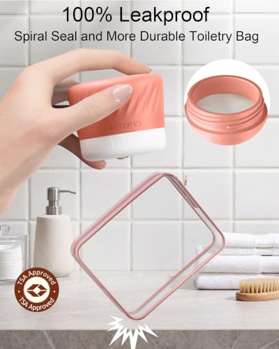 Quatish 6 Pack Travel Size Containers for Toiletries, 3oz, Red Rock - color: Red Rock, size: 3 Ounces