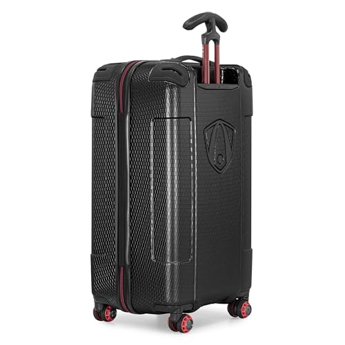 Traveler's Choice Maxporter II Polycarbonate Hardside Trunk with Spinner Wheels, Black, 28-Inch Medium Trunk - color: Black, size: 28-inch Medium Trunk