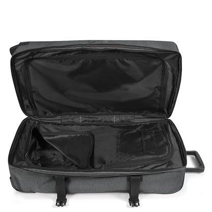 Eastpak Tranverz L – 121L Large Wheeled Luggage with Dual Compartments, TSA Lock, Compression Straps & Smooth-Wheeling System, Black Denim - color: Black Denim, size: 121 Liter Checked Bag