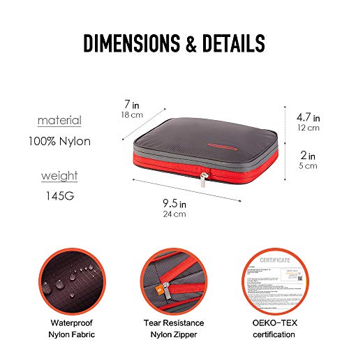 Bee Nesting Compression Packing Cube 4L Waterproof Travel Organizer - color: Blue Red, size: 4 L