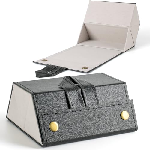Sunglasses Travel Case,Foldable Eyeglasses Case, Portable Multiple Glasses Case for Women Men Girls - color: Xl- Black & 6.5*6.1*3.0 Inch