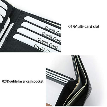 MINTEGRA RFID Blocking Card Wallet Minimalist Clutch Wallets Carbon Fiber Slim Card Holders with Cash Slot