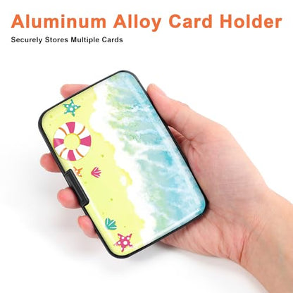 Mayski Credit Card Holder for Women RFID Blocking Wallet, Beach Bliss - color: Beach Bliss