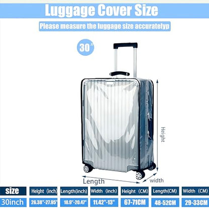 Clear Luggage Cover for Suitcase, 30 Inch Suitcase Cover - color: Transparent, size: XL (30-31 Inch Suitcase)