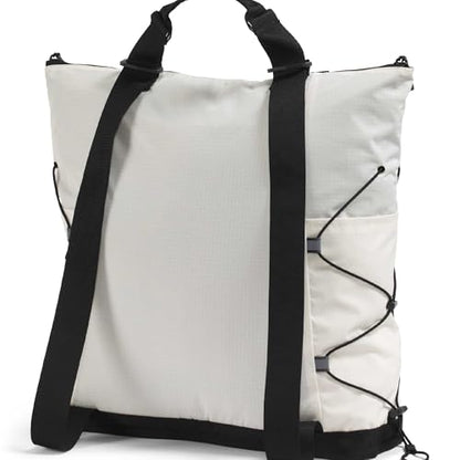THE NORTH FACE Borealis Tote Bag | Over Shoulder & Backpack Carry Options, Water Repellent, 16" Laptop Sleeve - color: White Dune/Tnf Black