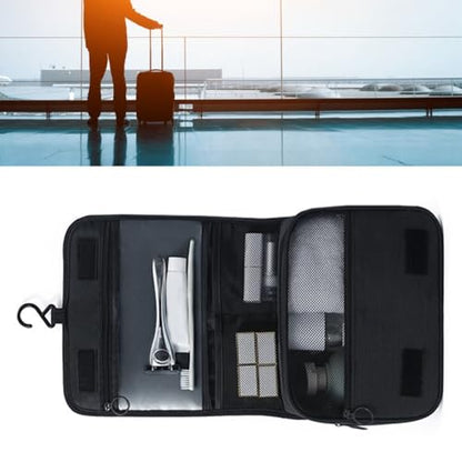 Hanging Toiletry Bag for Travel, Wet Dry Storage, Black