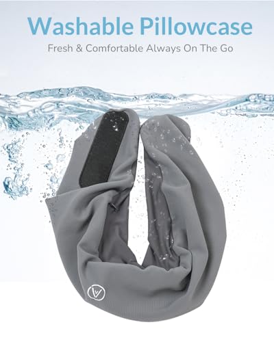 Travel Neck Pillow - Memory Foam Airplane Neck Pillow with Chin Support