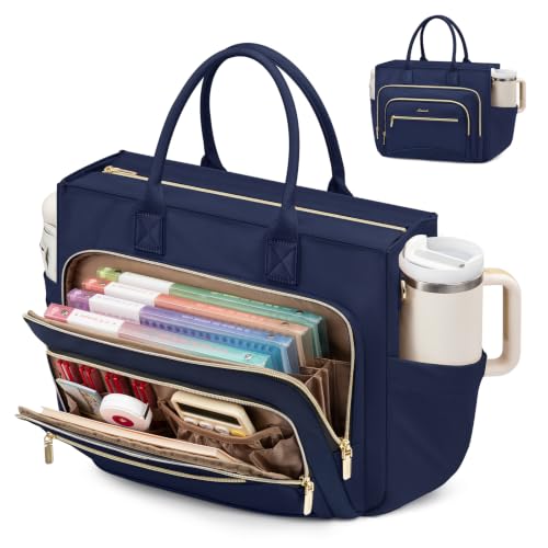 LOVEVOOK Work Tote Bags for Women,Laptop Teacher Bag With File Organizer - color: Navy Blue, size: 15.6 inch