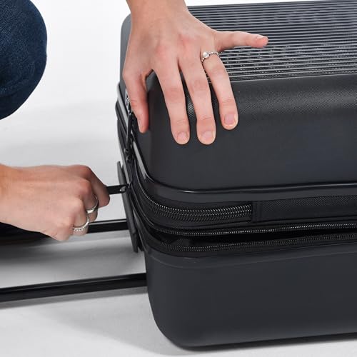 Sherpani Meridian, 26 Inch Hardshell Rolling Checked Luggage (Black) - color: Black, size: 26-Inch Checked