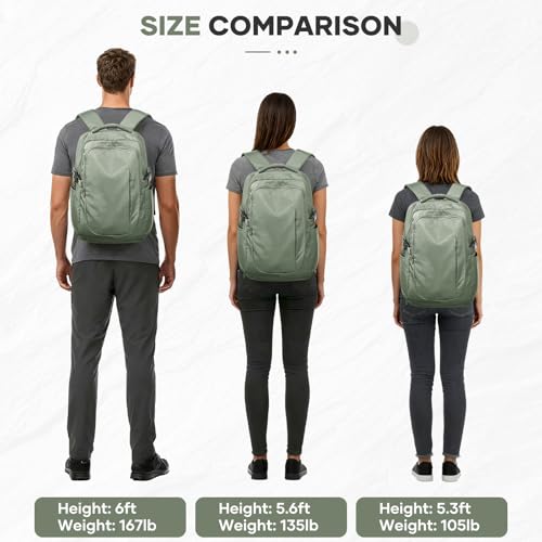 suwasp Travel Backpack for Women Airline Approved Carry On, Large Laptop Backpack for Men, Flight Approved Luggage Backpack (Green-with Toiletry Bag) - color: Green-with Toiletry Bag