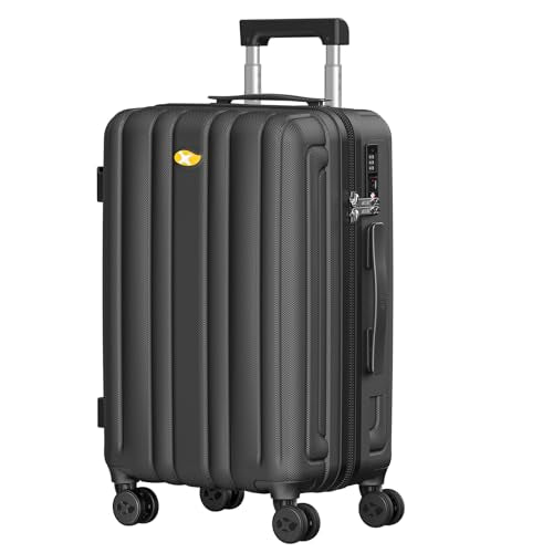 MGB Hardside Carry On Luggage 22x14x9 Airline Approved, Scratch Resistant - color: Black, size: 20 Inch - Carry-on