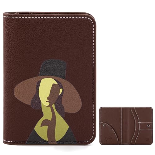 Lychii Passport Holder, RFID Blocking Travel Wallet, Slim Passport Cover - color: Chocolate